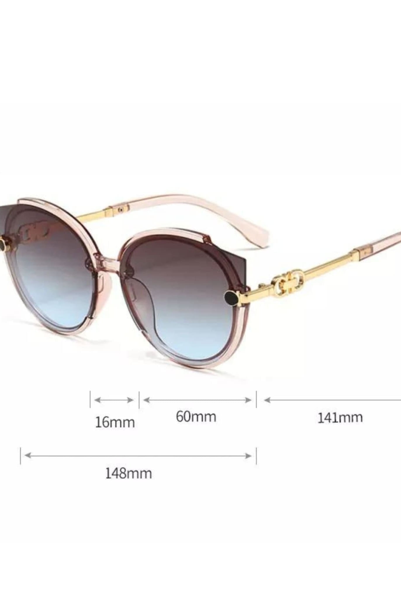 Gradient Cat Eye Sunglasses In Pink Size