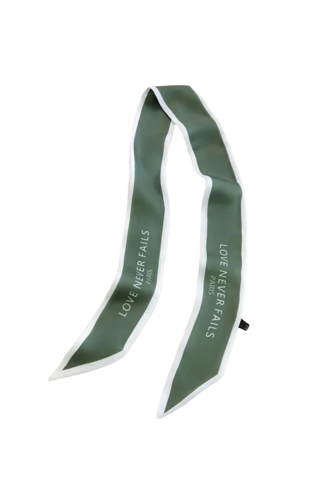 Green Ribbon Scarf With Print