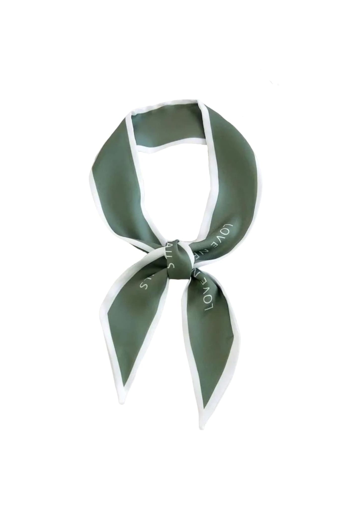 Green Ribbon Scarf With Print