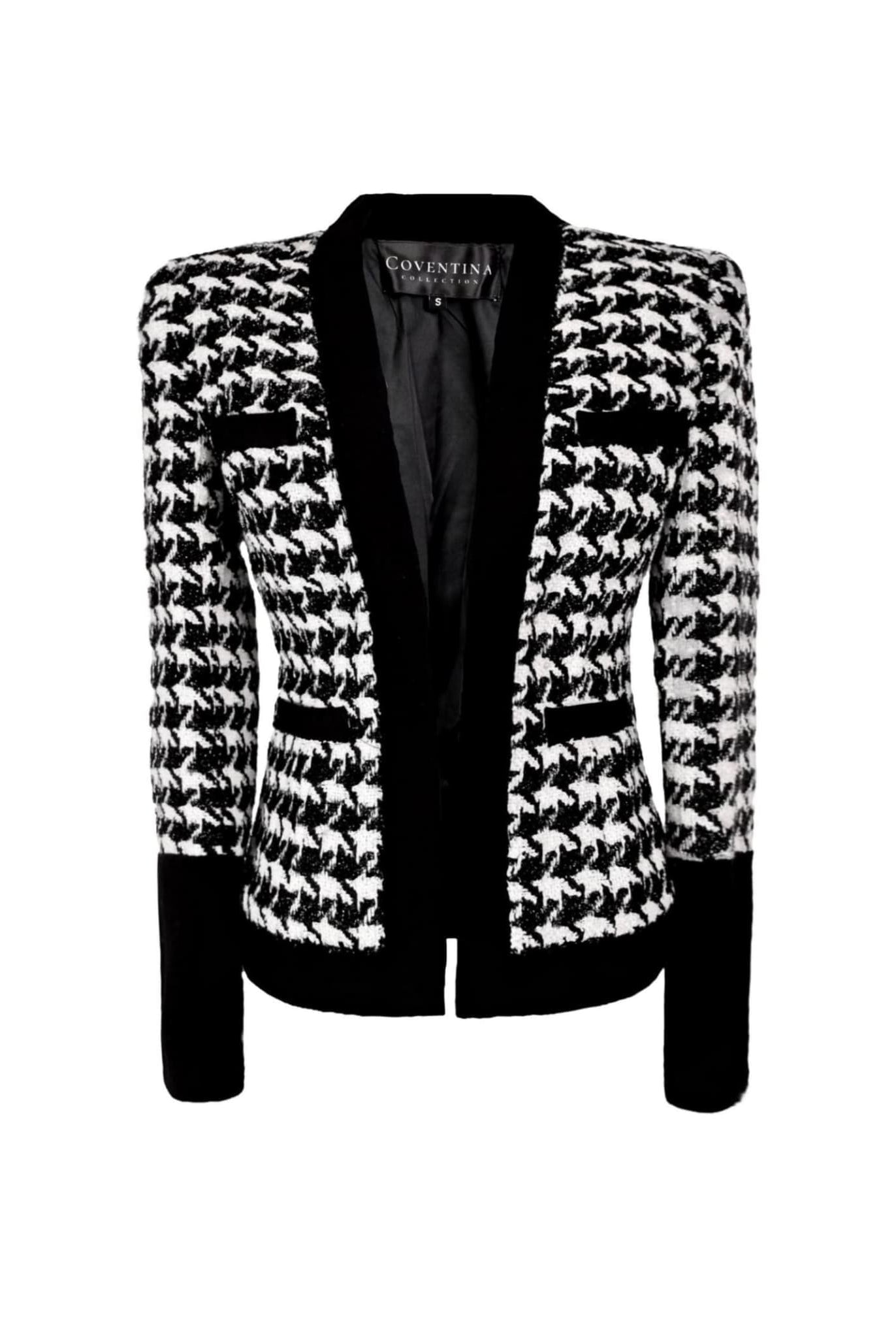 Houndstooth Tweed Blazer