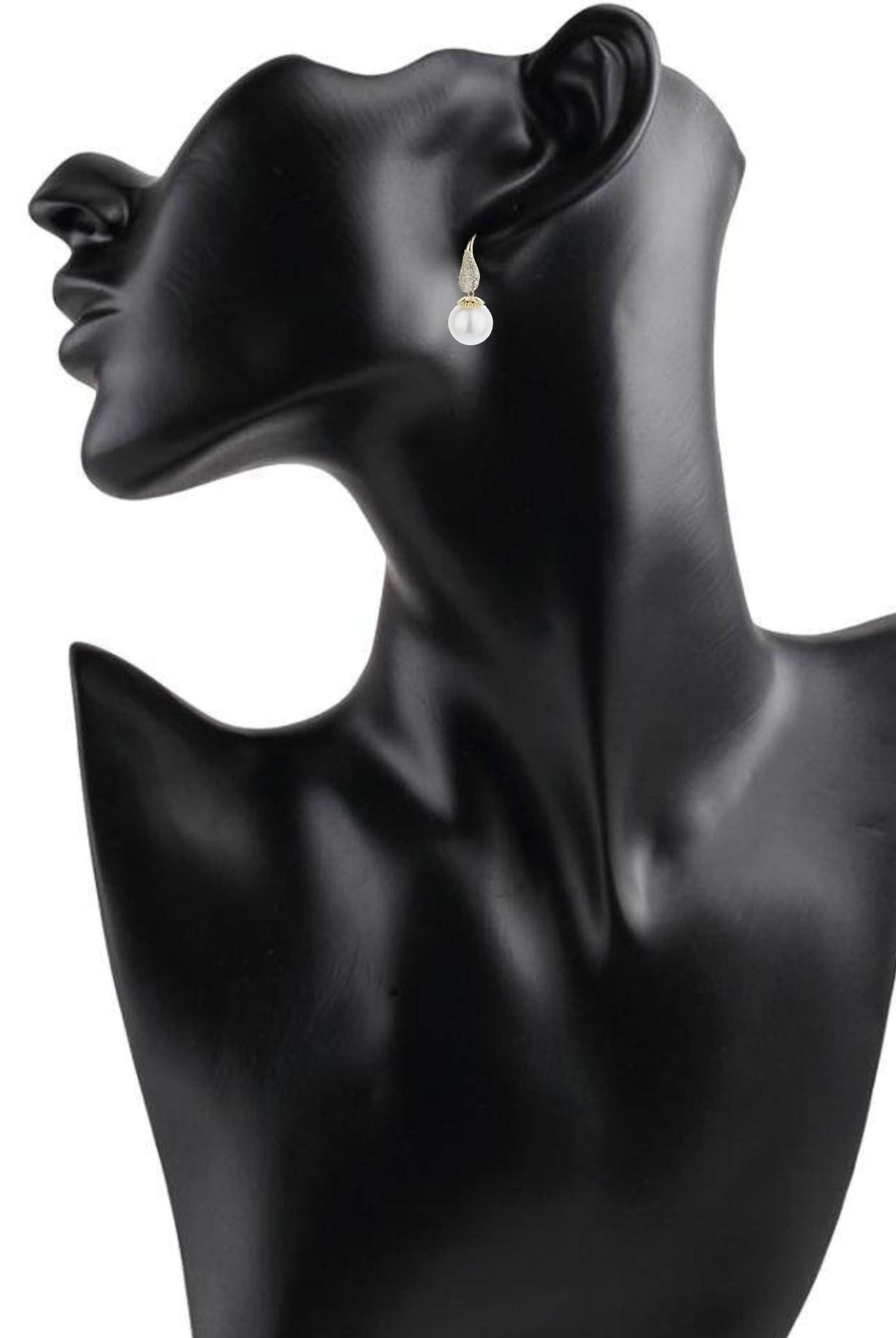 Pearl Golden Drop Earrings