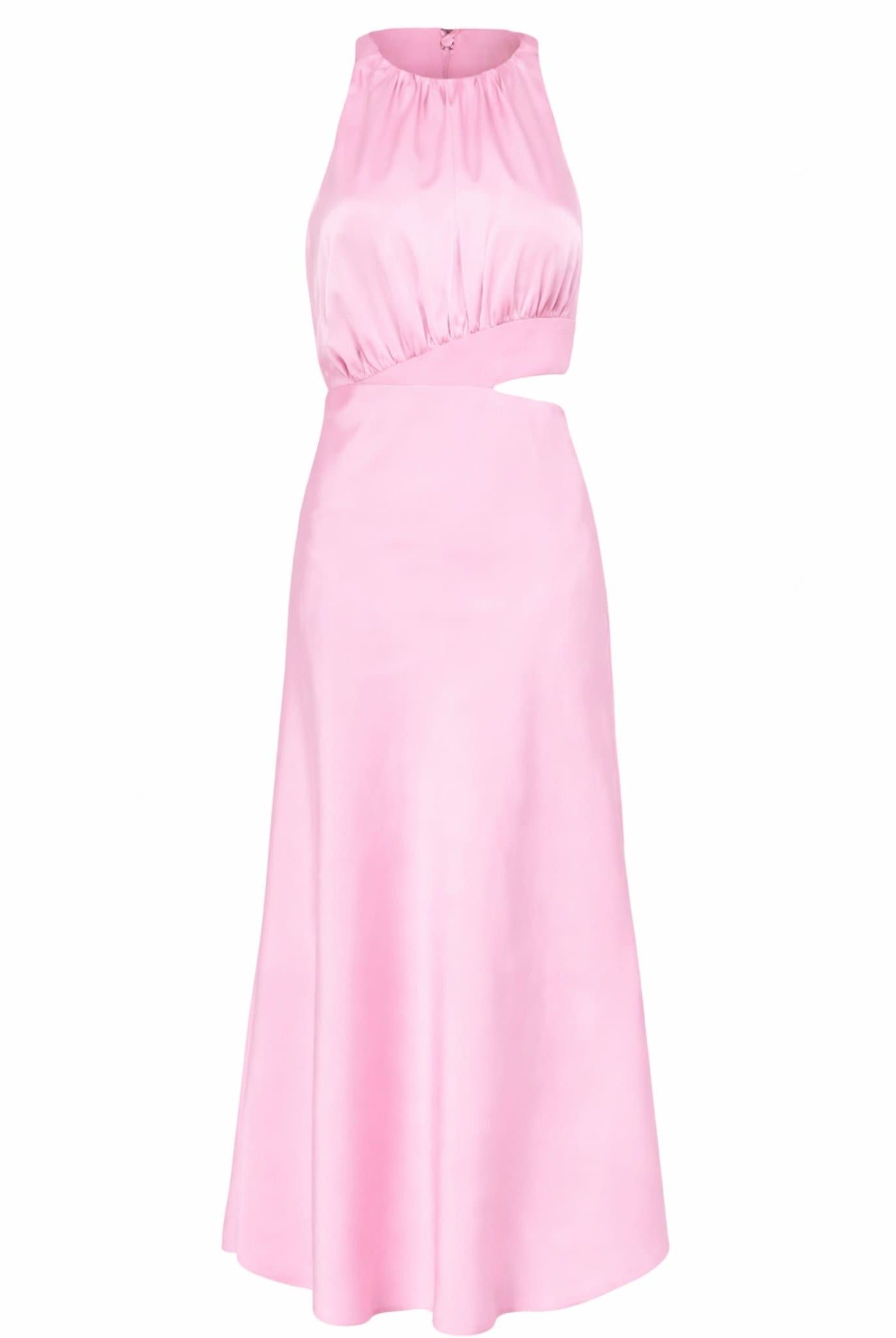 Pink Satin Crepe Dress