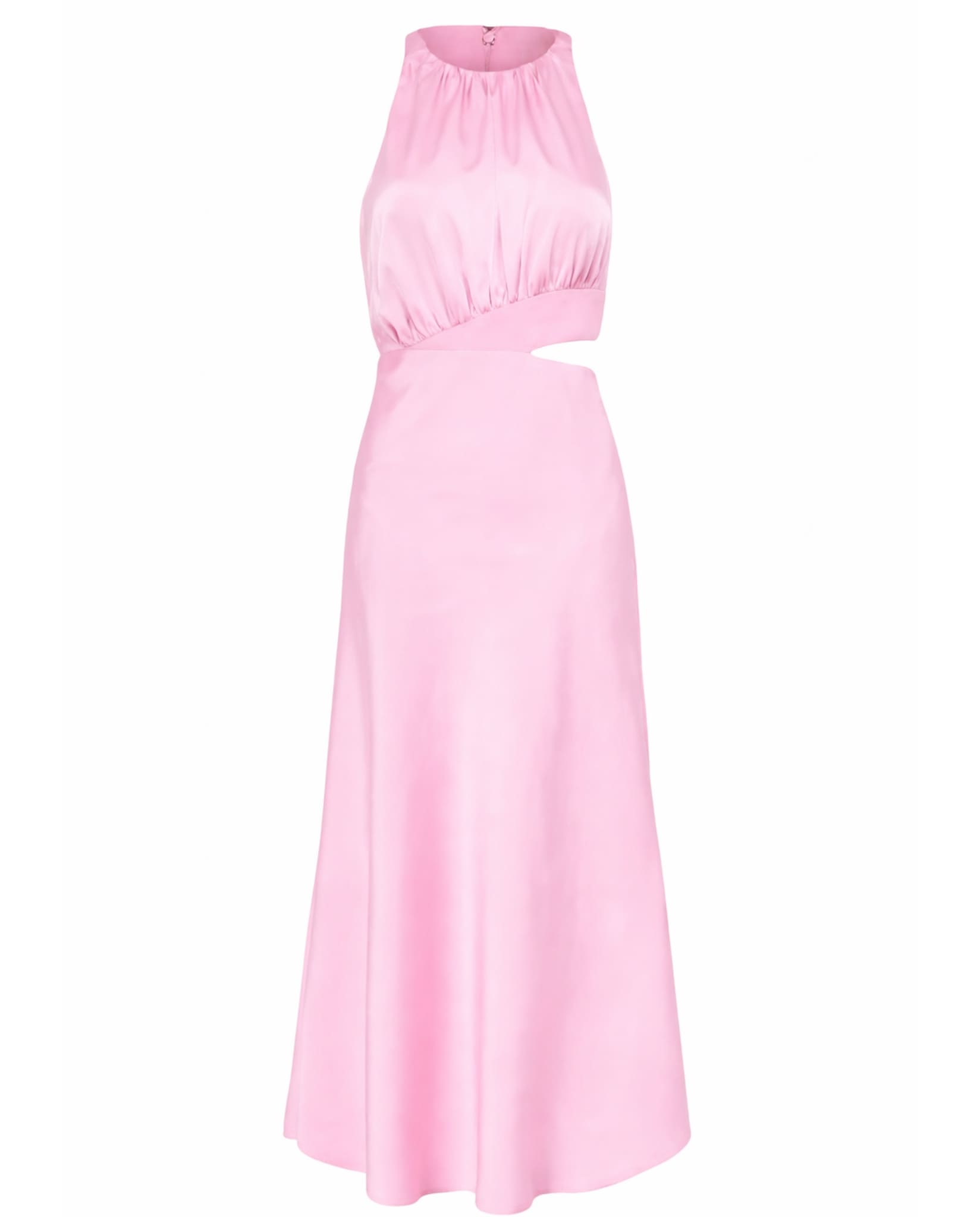 Pink Satin Crepe Dress