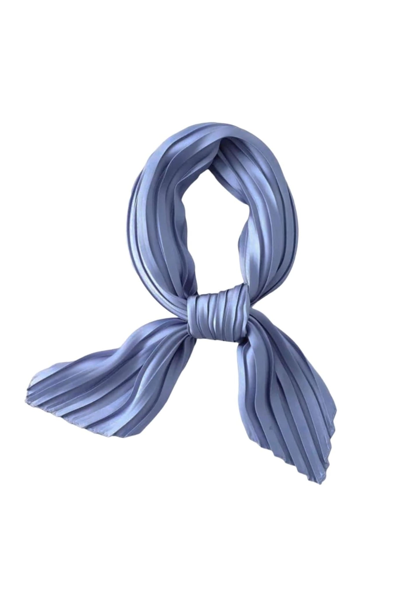 Pleated Scarf In Blue