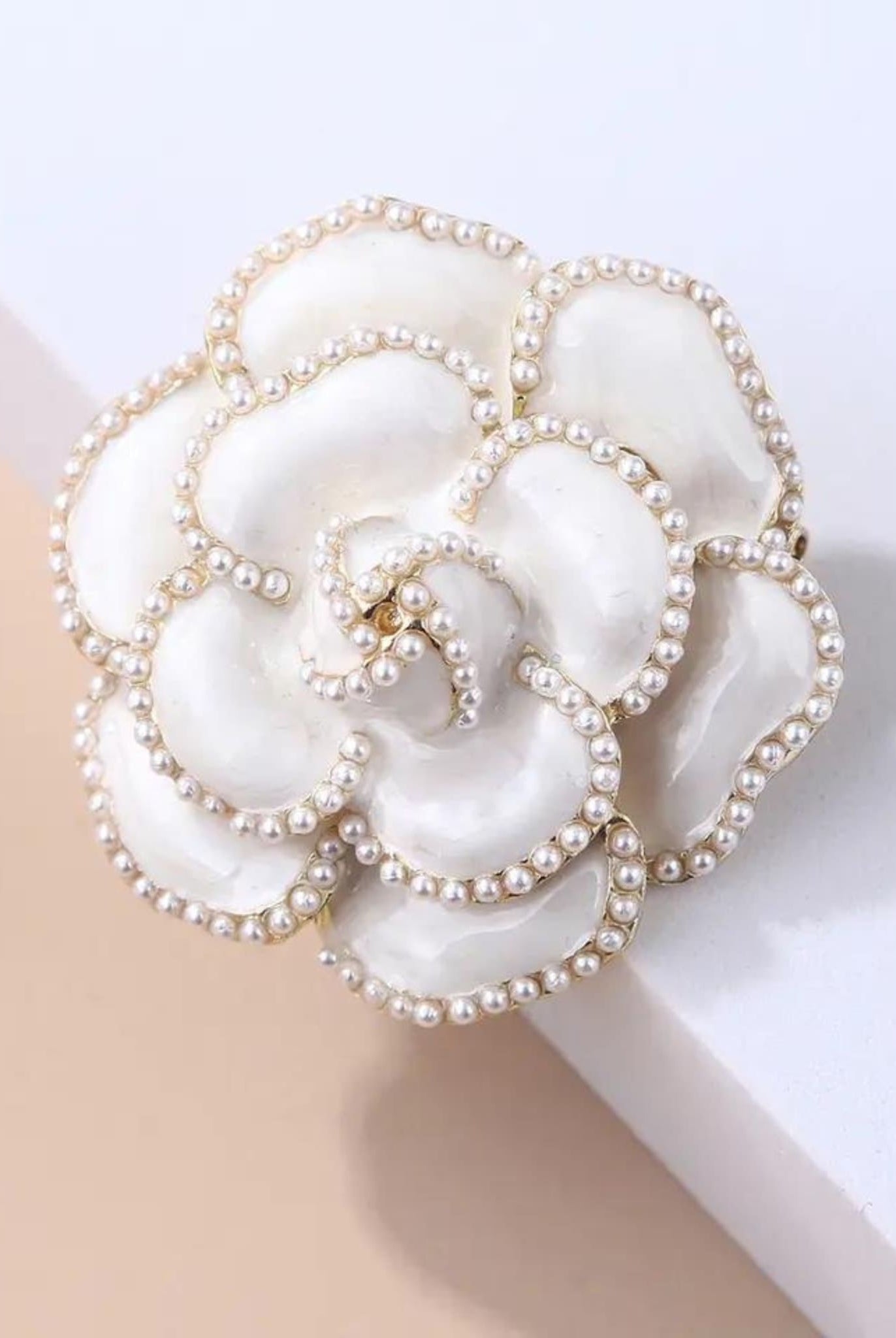 Vintage Style Camellia Brooch