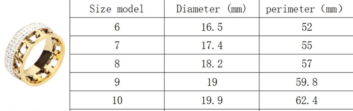 Chloe Ring Size Chart