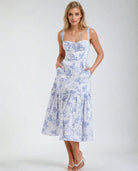 Blue Floral Summer Dress