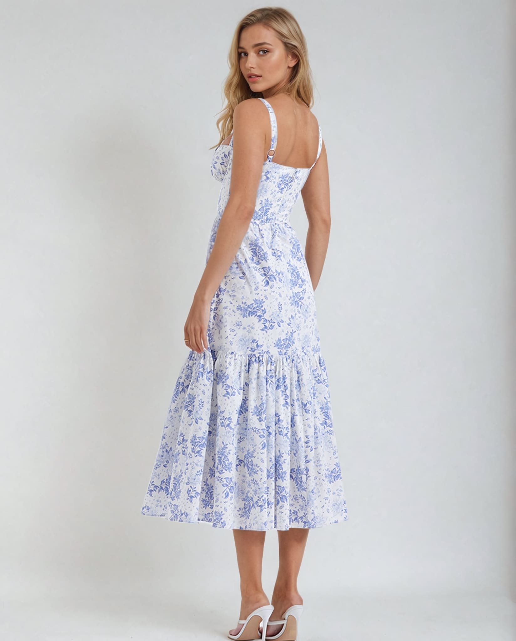 Blue Floral Summer Dress