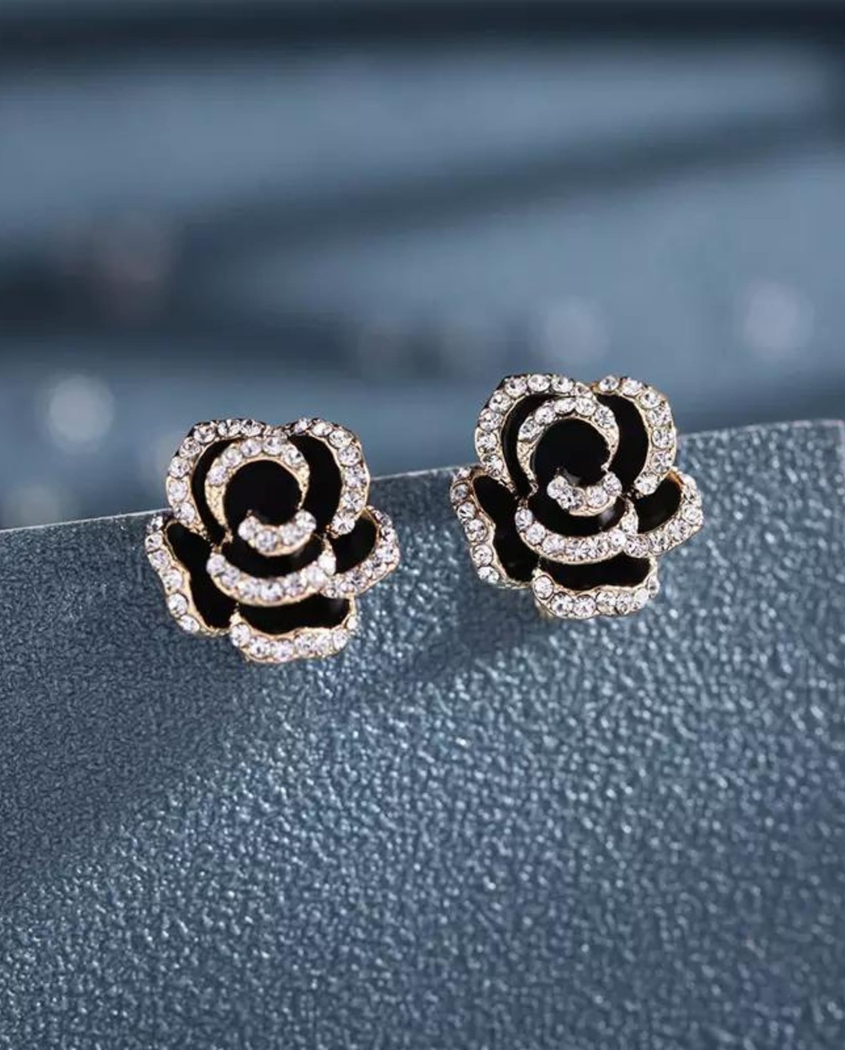 Camellia Flower Stud Earrings