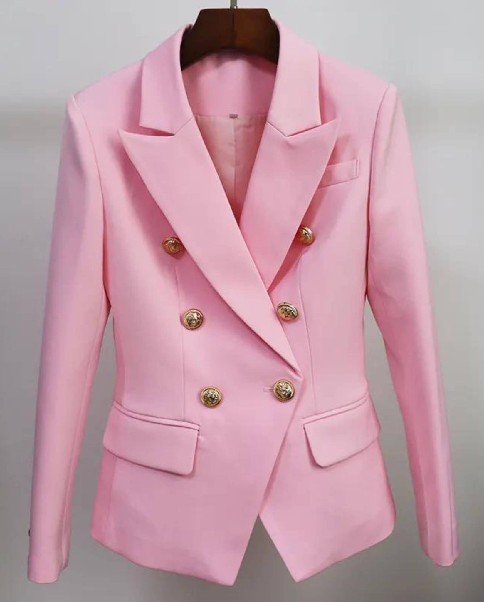 Double Breasted Pink Blazer