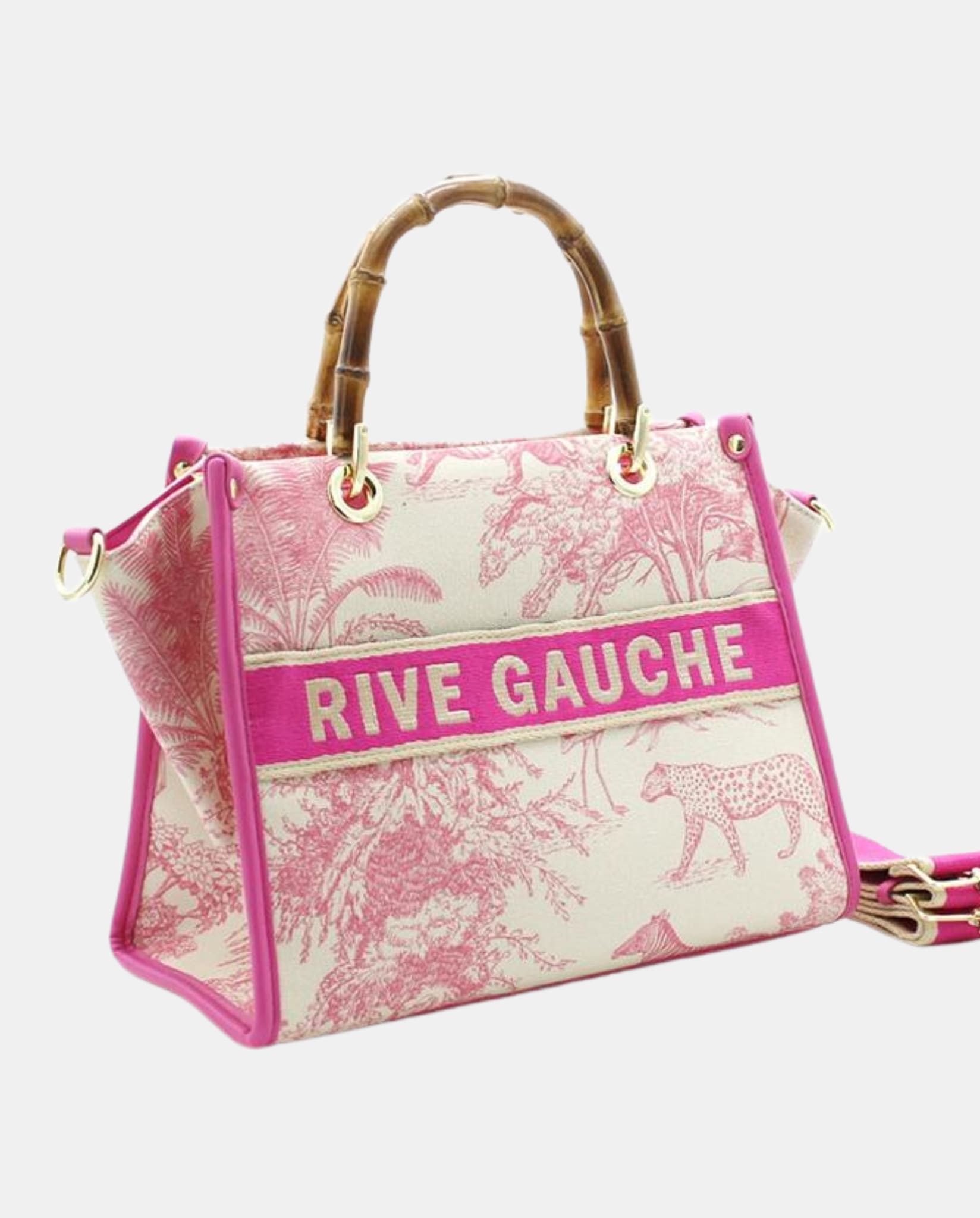 Embroidery Tote Bag In Pink