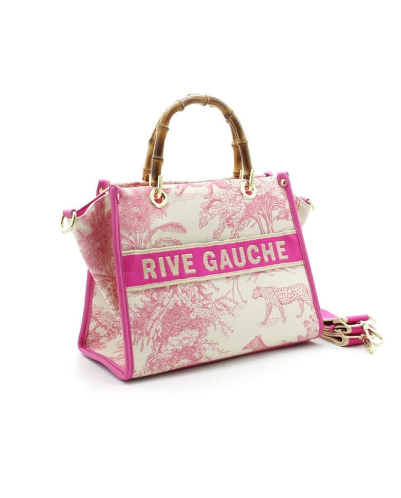 Embroidery Tote Bag In Pink