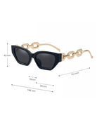 Gold Chain Sunglasses Size