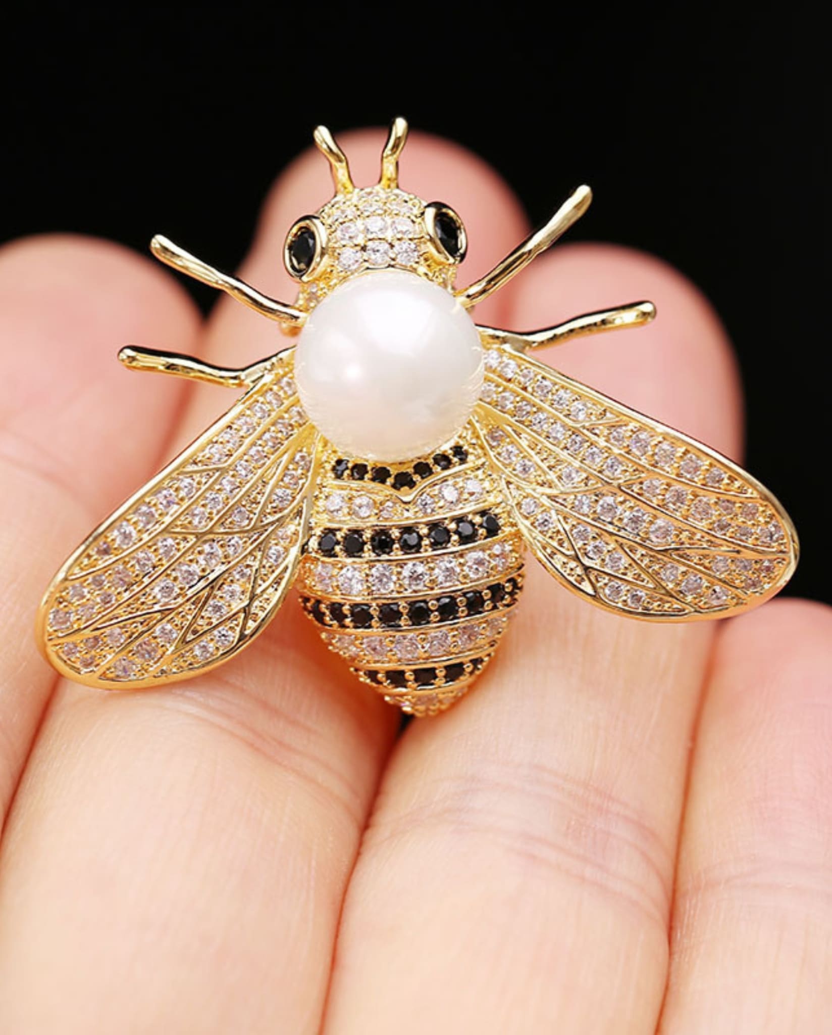 Gold Plated Bee Brooch