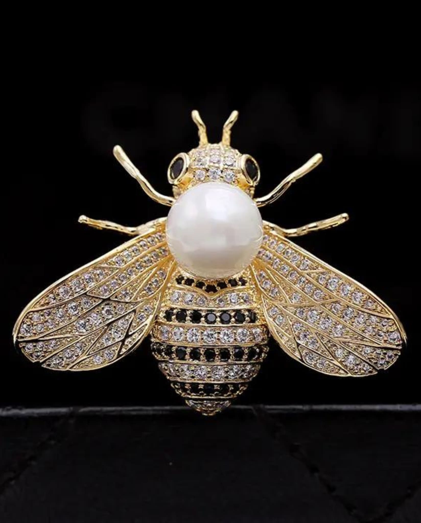 Gold Plated Bee Brooch