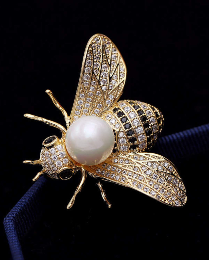 Gold Plated Bee Brooch