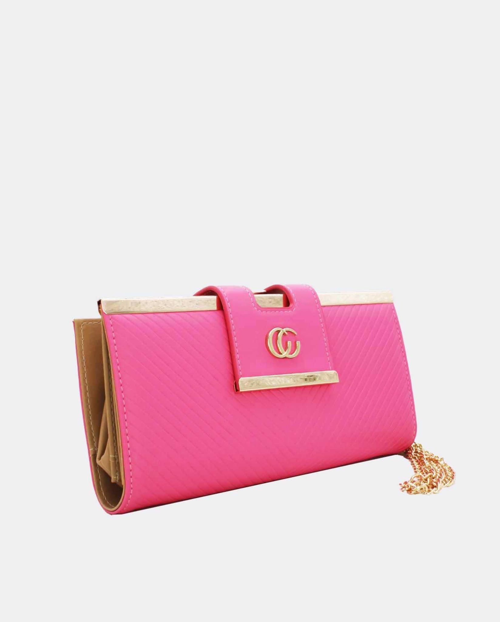 Large Wallet With Gold Details Pink