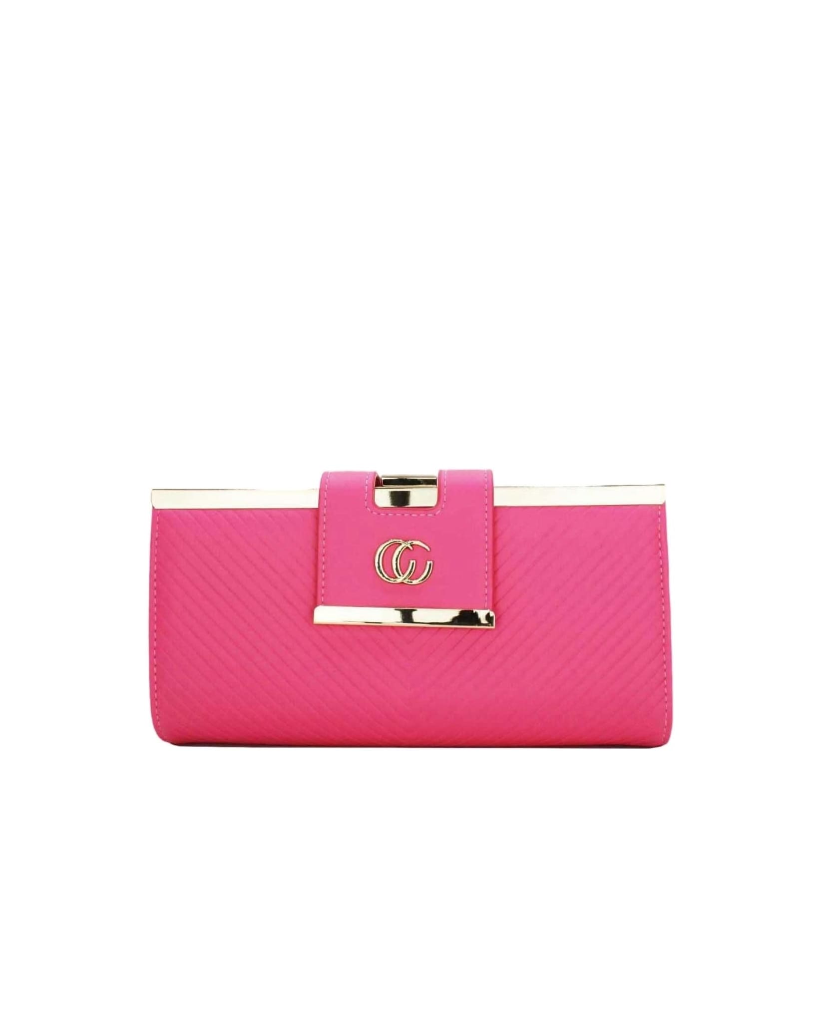 Large Wallet With Gold Details Pink