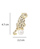 Leopard Pearl Brooch Size