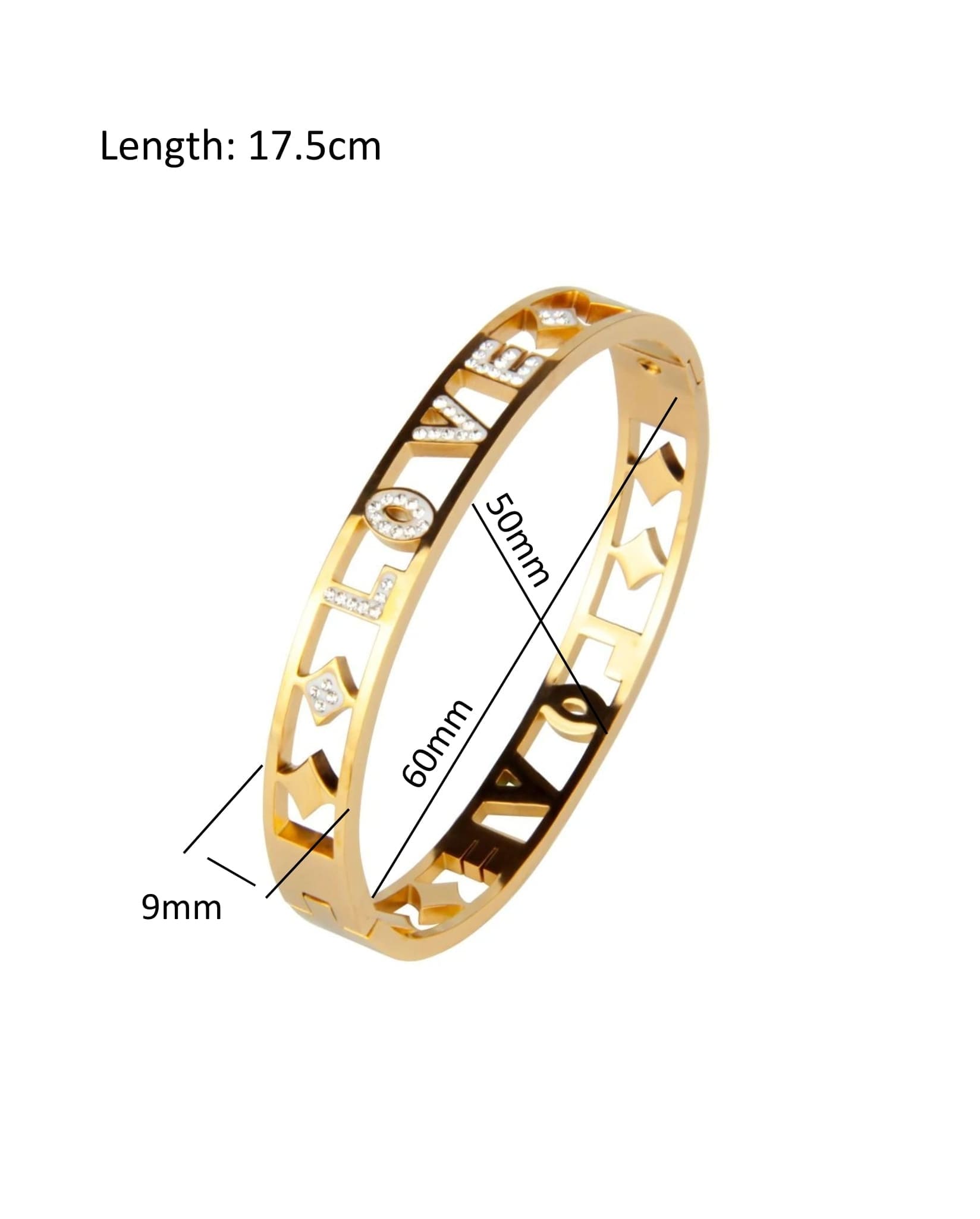 Love Bangle Bracelet In Gold Size