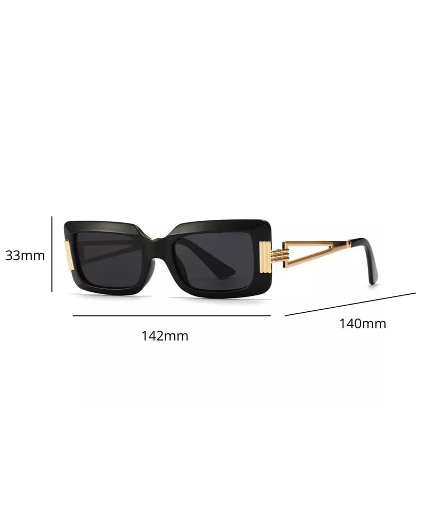 Narrow Frame Rectangular Sunglasses Size