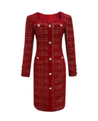 Red Tweed Dress