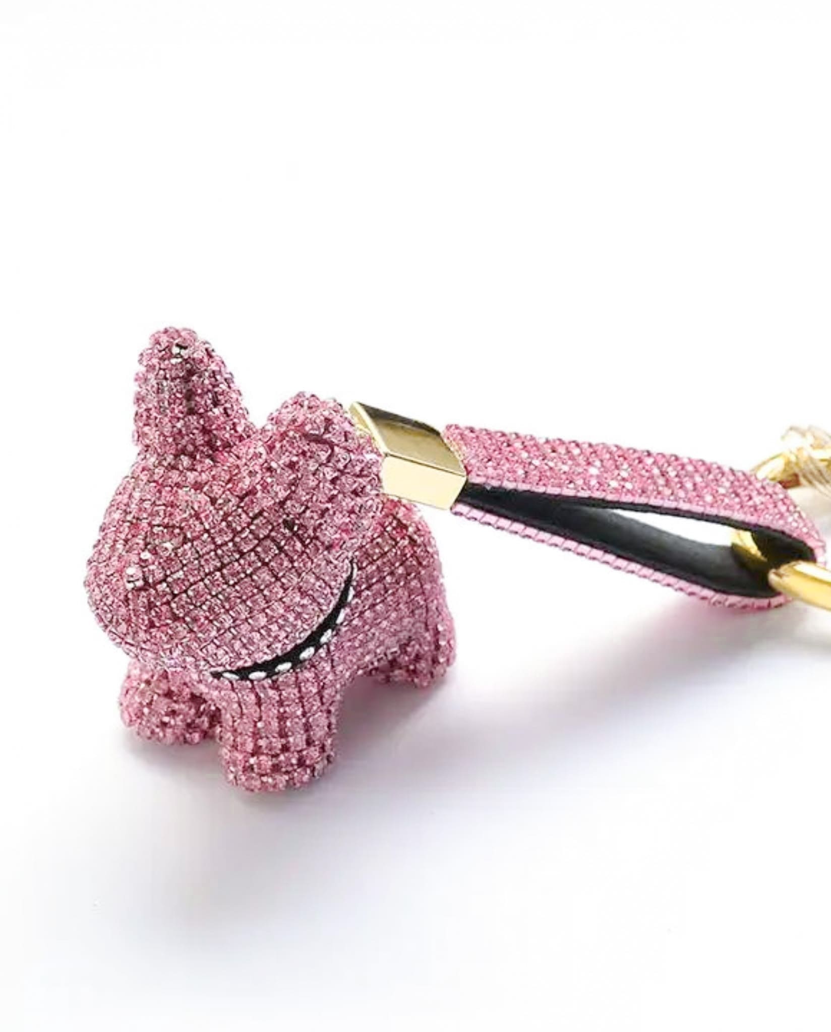 Sparkling Bag Charm Pink