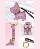 Sparkling Bag Charm Pink