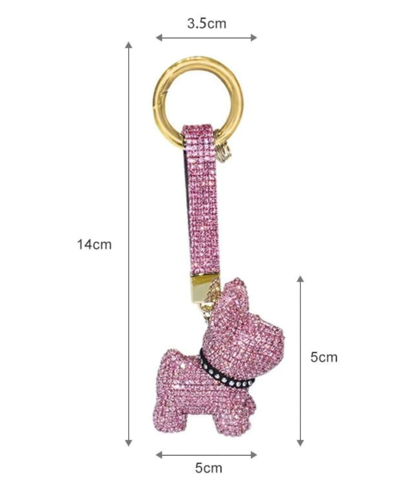 Sparkling Bag Charm Pink Size