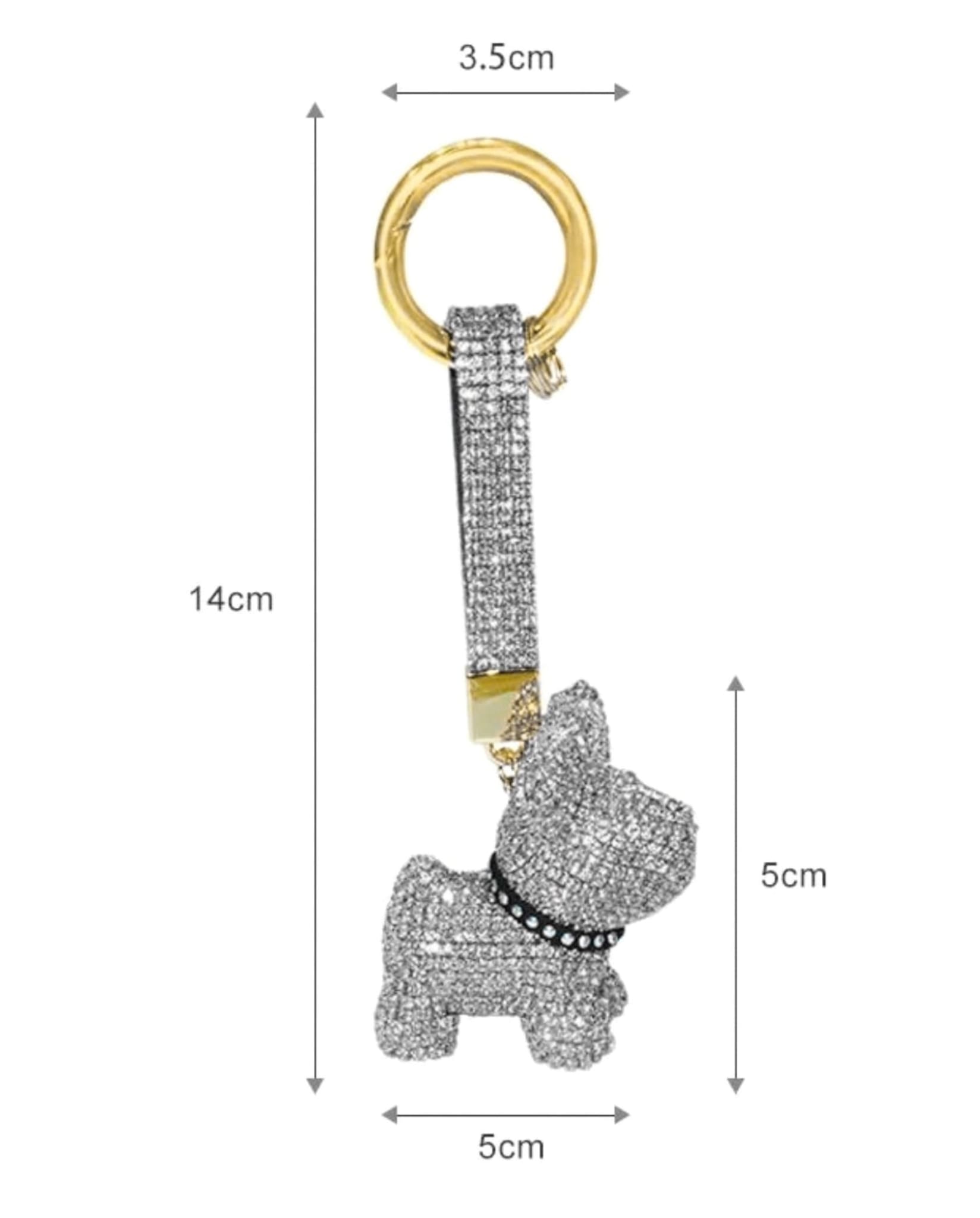 Sparkling Bag Charm White Size