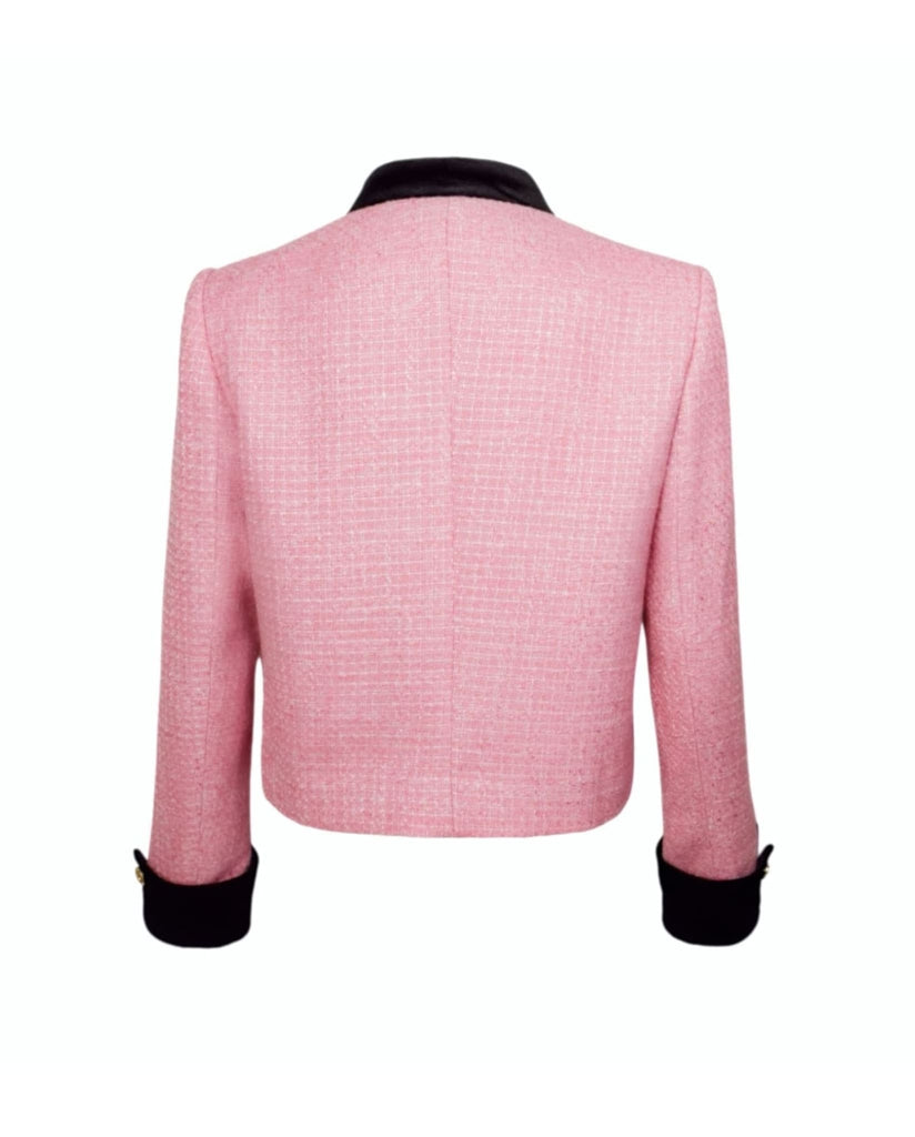 Tweed Jacket With Velvet Collar