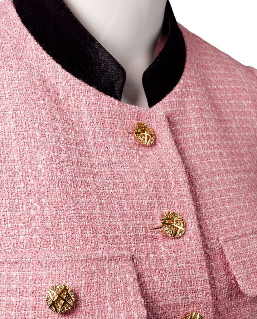 Tweed Jacket With Velvet Collar