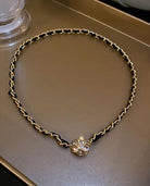 Woven Chain Necklace In Gold