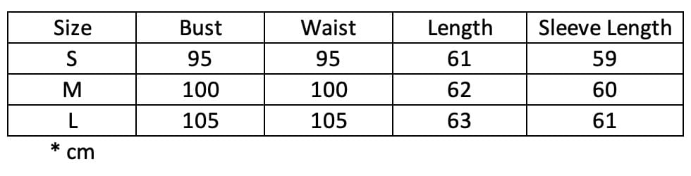 Shirt With Tweed Details Size Chart