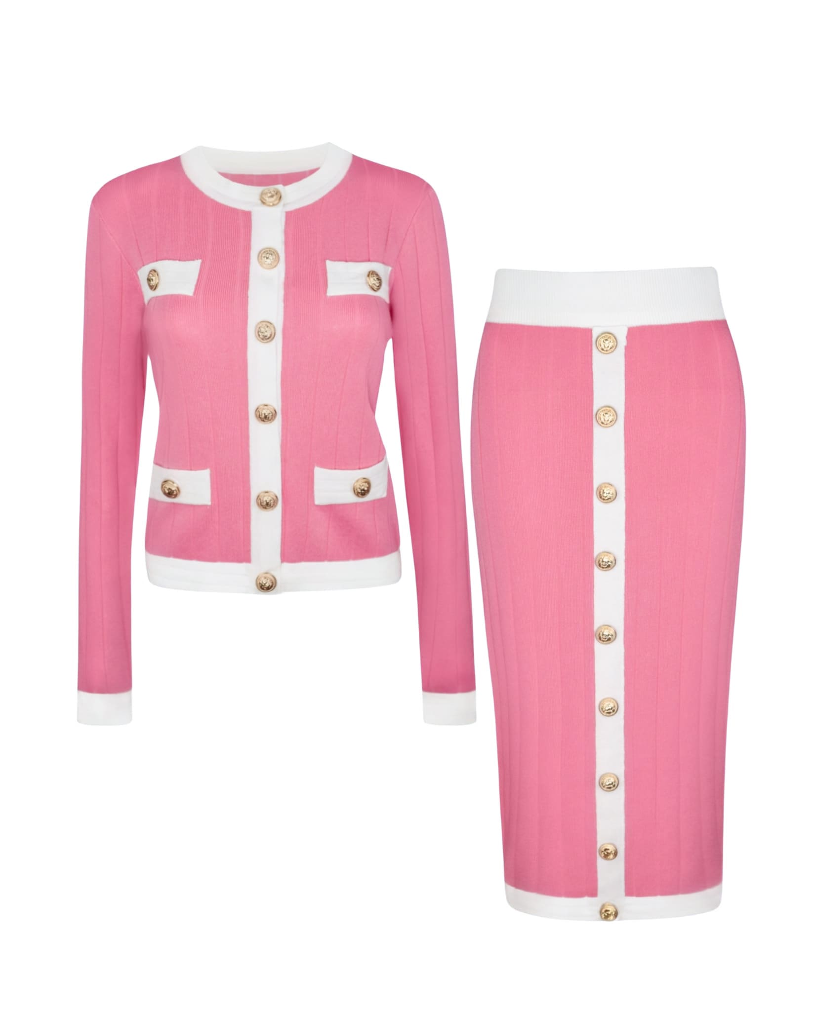 Two-piece Skirt Set In Pink