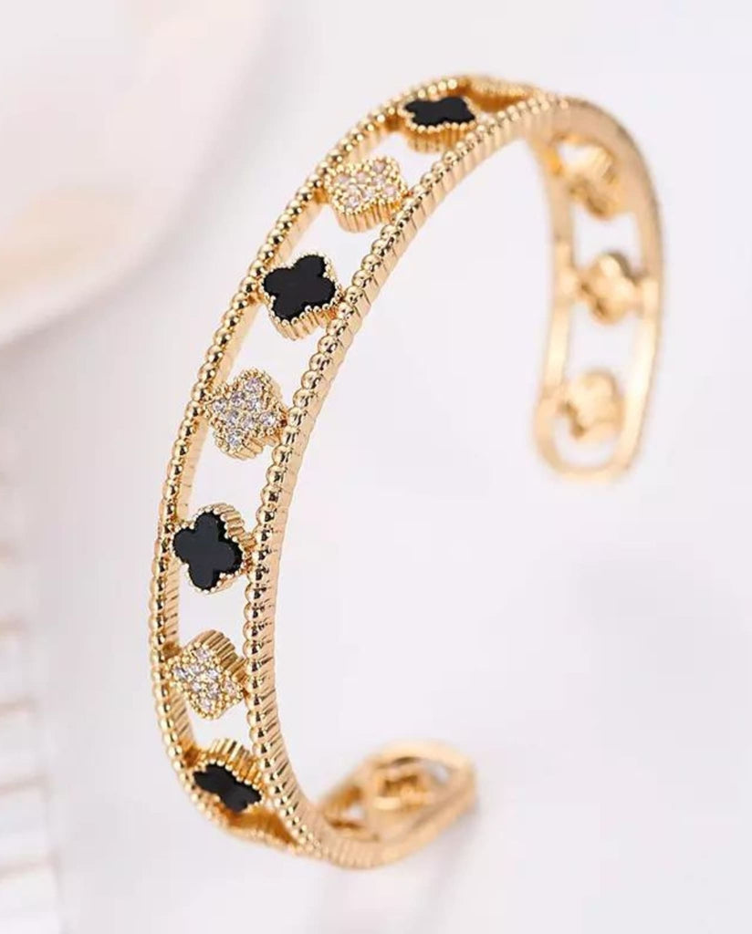 Black Clover Bracelet In Gold