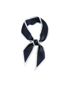 Black Ribbon Scarf With Print