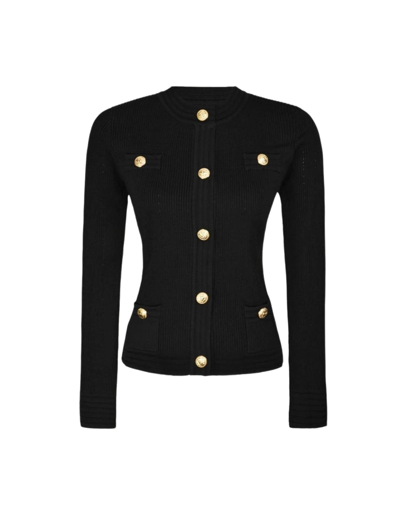 Black Sweater With Gold Buttons