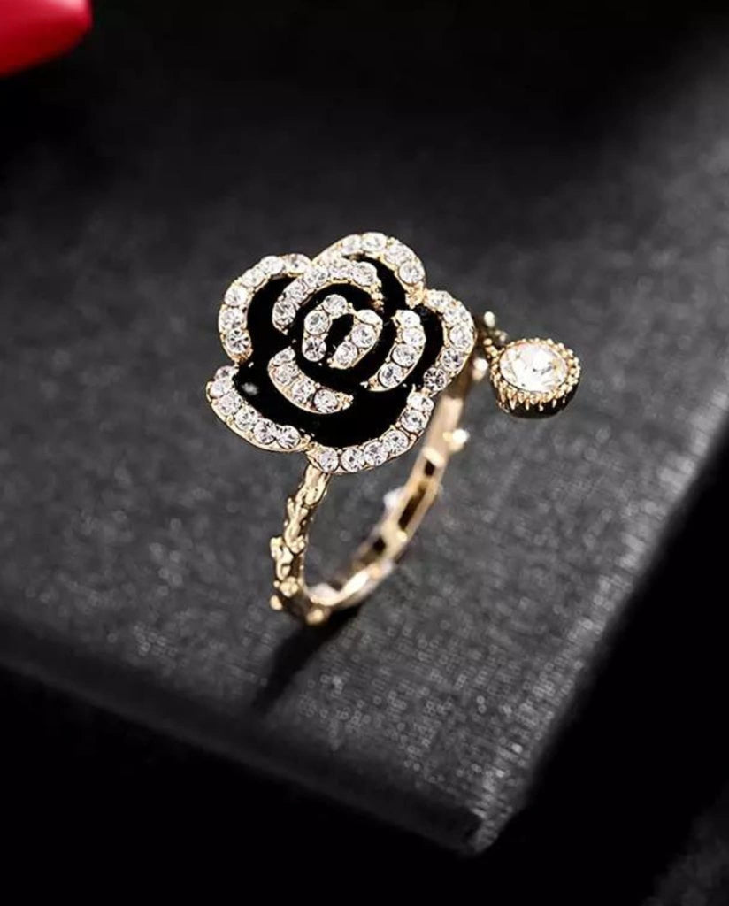 Camellia Flower Ring Gold