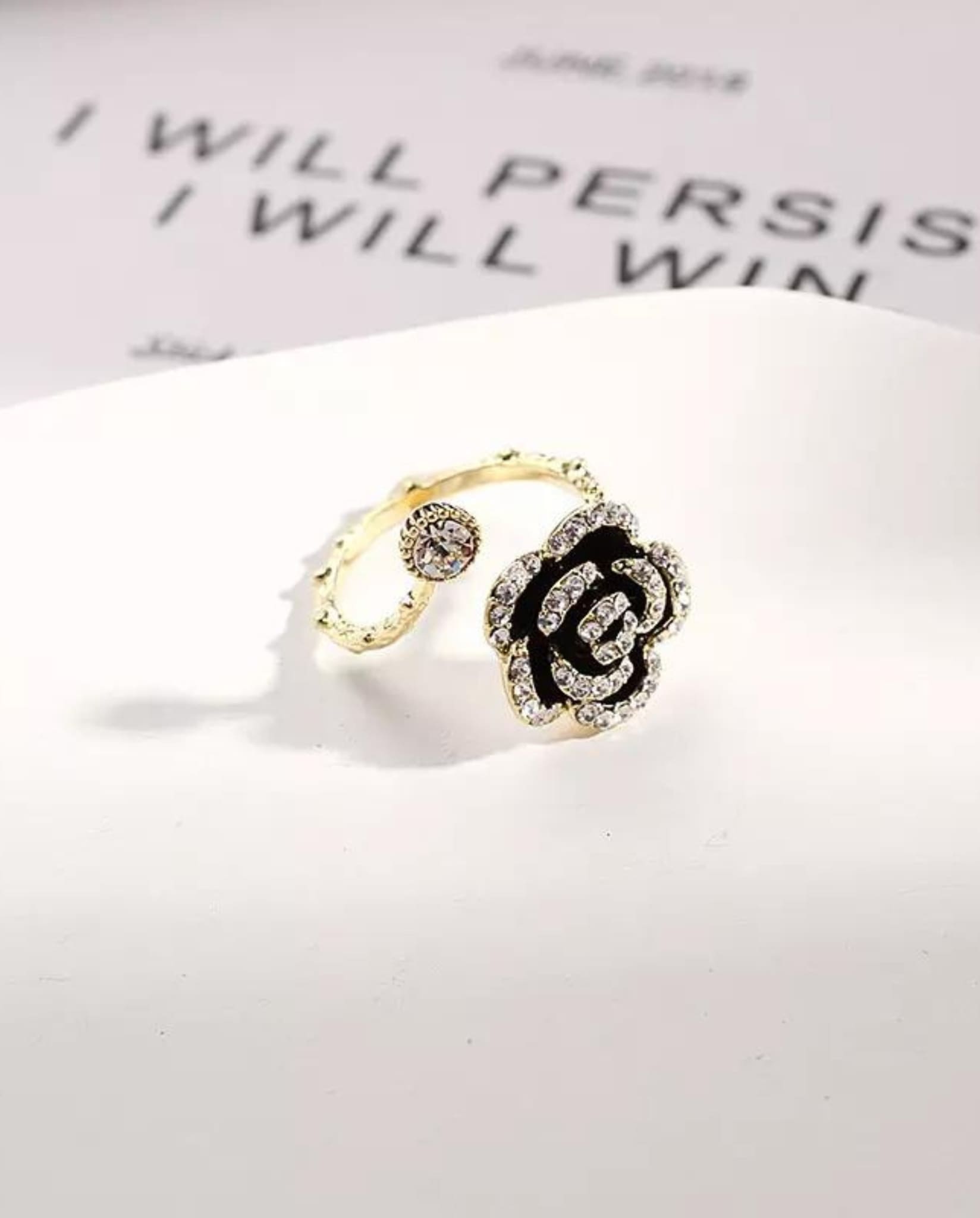 Camellia Flower Ring Gold