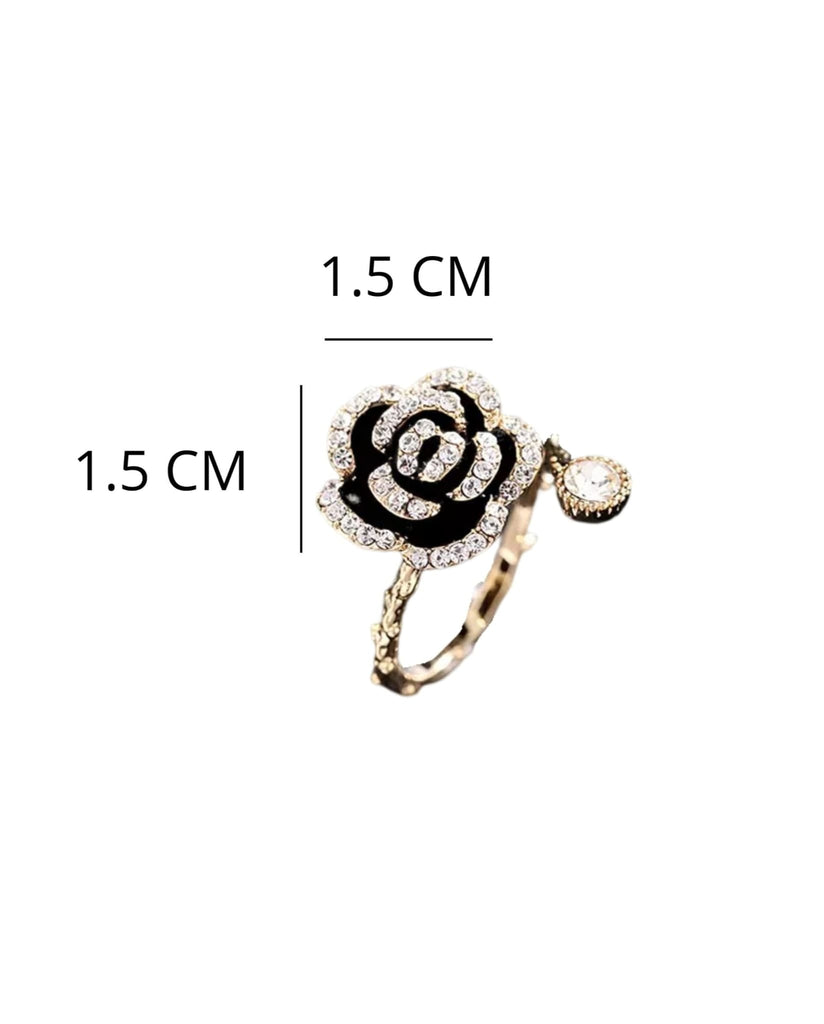 Camellia Flower Ring Gold Size