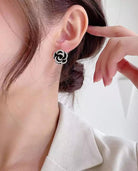 Camellia Flower Stud Earrings