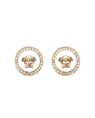 Coin Shaped Earrings White