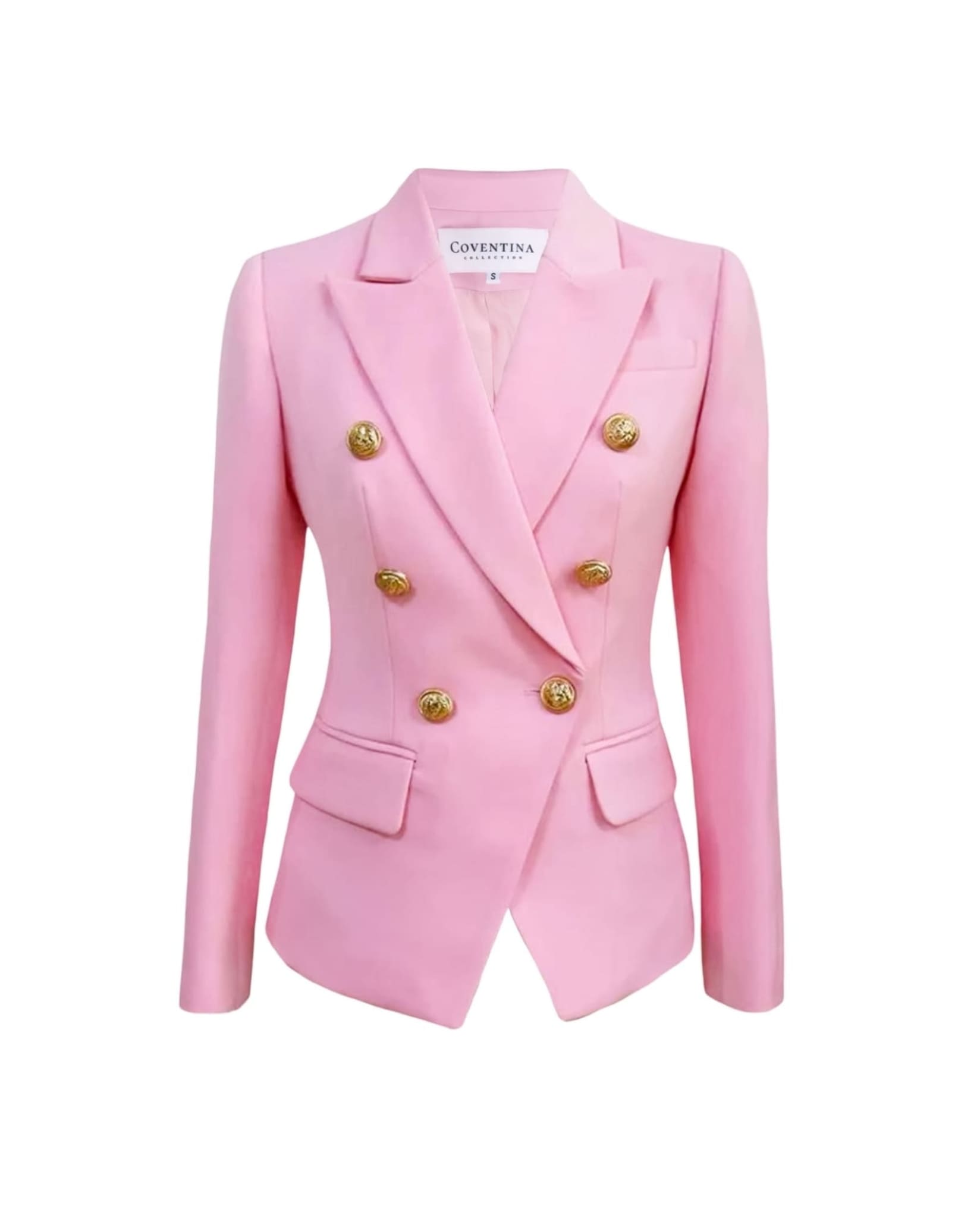 Double Breasted Pink Blazer