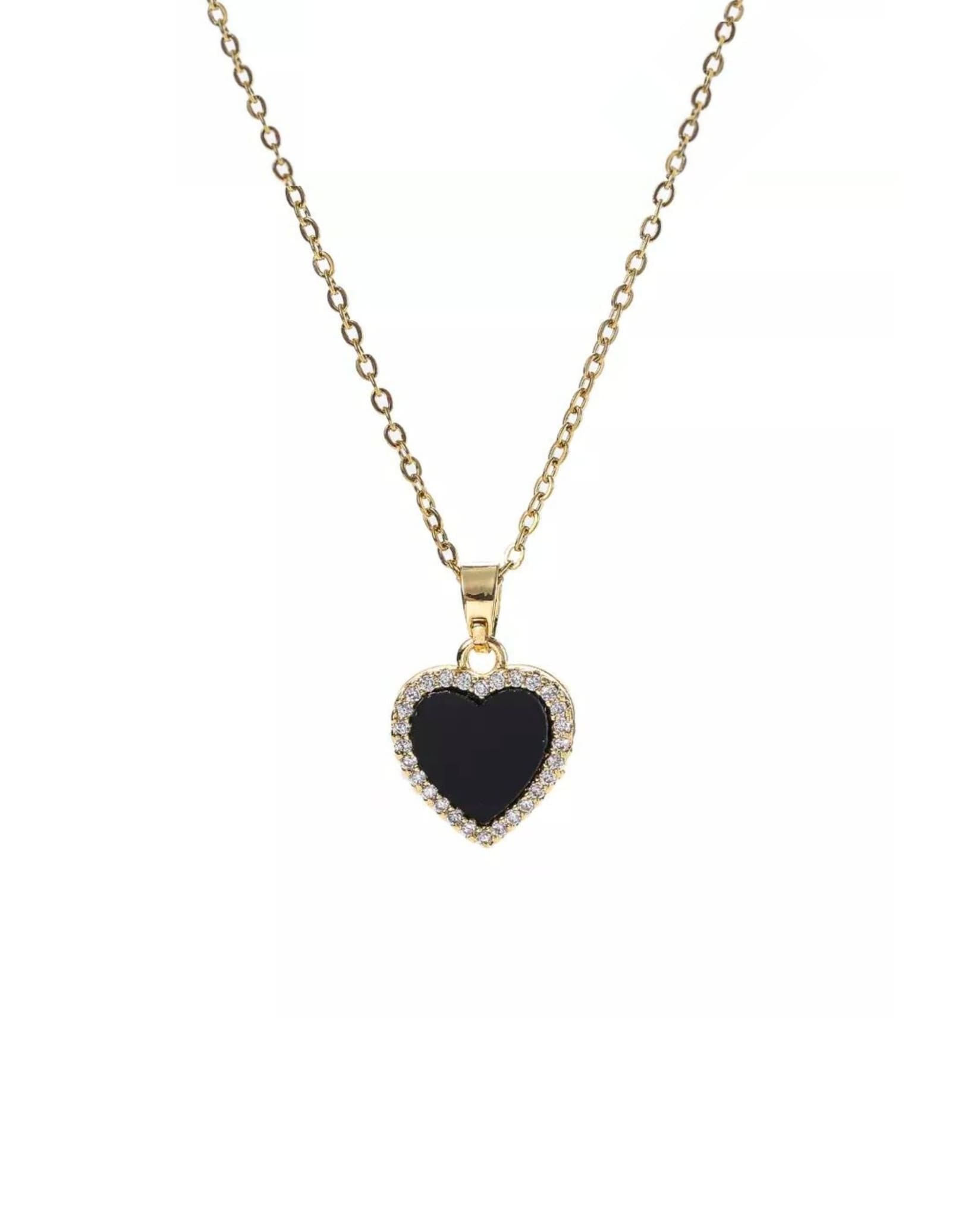 Double Sided Heart Pendant Necklace