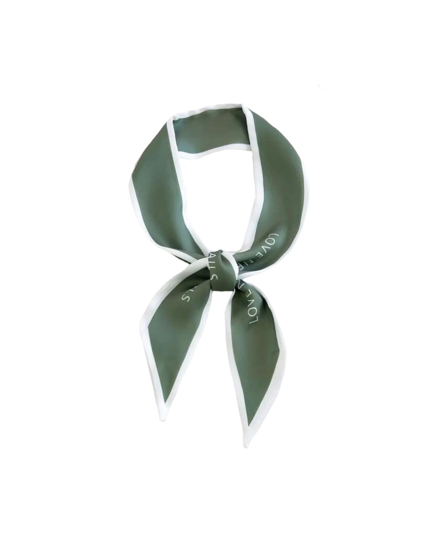 Green Ribbon Scarf With Print