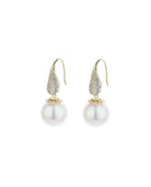 Pearl Golden Drop Earrings