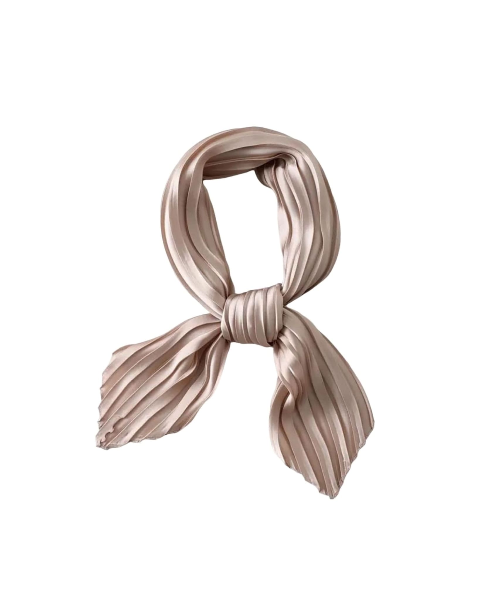 Pleated Scarf In Beige