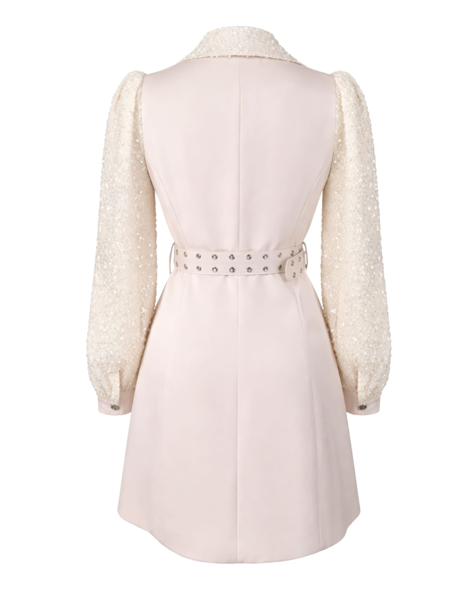 Satin Jacket With Sequin Sleeves