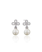 Small Knot Shape Pearl Earrings